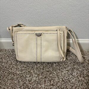Brighton White Studded Crossbody Bag